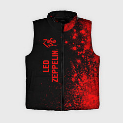 Женский жилет Led Zeppelin - red gradient по-вертикали, цвет: 3D-черный