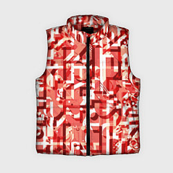Женский жилет Красно-белый объёмный эффект