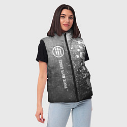 Женский жилет Three Days Grace - grey gradient по-вертикали, цвет: 3D-черный — фото 2
