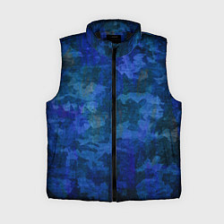 Женский жилет Абстракция - blue uniform camouflage