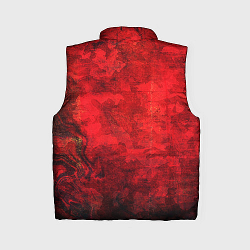 Женский жилет Абстракция - red shabby wall / 3D-Красный – фото 2