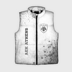 Женский жилет AEK Athens - white gradient вертикально, цвет: 3D-черный