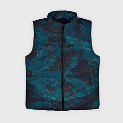 Женский жилет Черно-синий бетон, цвет: 3D-черный