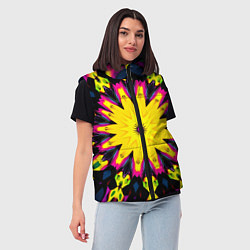 Женский жилет Звездный калейдоскоп, цвет: 3D-черный — фото 2