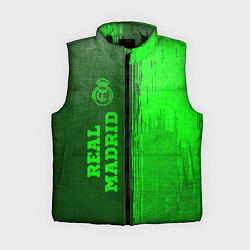 Женский жилет Real Madrid - green gradient по-вертикали, цвет: 3D-черный