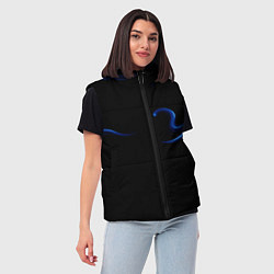 Женский жилет Color blue abstraction, цвет: 3D-черный — фото 2