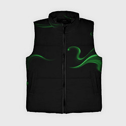 Женский жилет Color green abstraction, цвет: 3D-черный