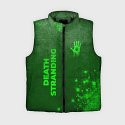 Женский жилет Death Stranding - green gradient вертикально, цвет: 3D-черный