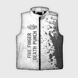 Женский жилет Five Finger Death Punch - white gradient по-вертик, цвет: 3D-черный