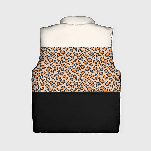 Женский жилет Леопардовый паттерн с черной и бежевой полосой / 3D-Красный – фото 2