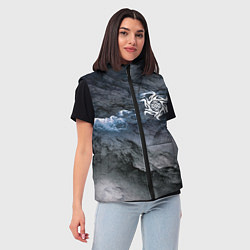 Женский жилет Символика Белобога - оберег, цвет: 3D-черный — фото 2