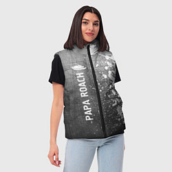 Женский жилет Papa Roach - grey gradient по-вертикали, цвет: 3D-черный — фото 2