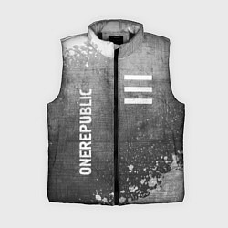 Женский жилет OneRepublic - grey gradient вертикально, цвет: 3D-черный