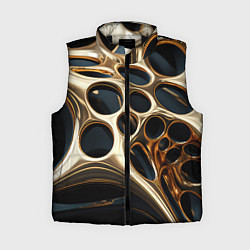Женский жилет Черно-золотая абстракция