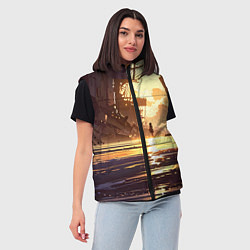 Женский жилет Аниме под солнцем, цвет: 3D-черный — фото 2