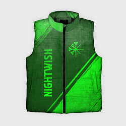 Женский жилет Nightwish - green gradient вертикально, цвет: 3D-черный