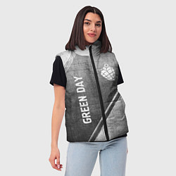 Женский жилет Green Day - grey gradient вертикально, цвет: 3D-черный — фото 2