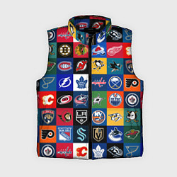 Женский жилет Команды НХЛ разноцветные, цвет: 3D-черный
