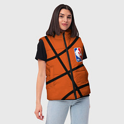 Женский жилет НБА на оранжевом фоне, цвет: 3D-черный — фото 2