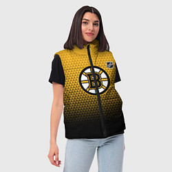 Женский жилет Бостон Брюинз - геометрический градиент, цвет: 3D-черный — фото 2