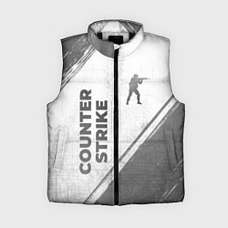 Женский жилет Counter Strike - white gradient вертикально, цвет: 3D-черный