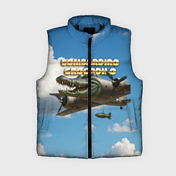 Женский жилет Bombardino Crocodillo мем, цвет: 3D-черный