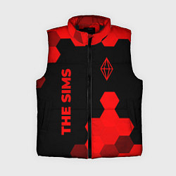 Женский жилет The Sims - red gradient вертикально, цвет: 3D-черный