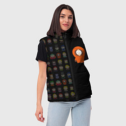 Женский жилет Южного парка Кенни, цвет: 3D-черный — фото 2