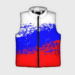 Женский жилет Патриот - флаг, цвет: 3D-черный