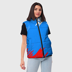 Женский жилет Патриот Россия - флаг, цвет: 3D-черный — фото 2