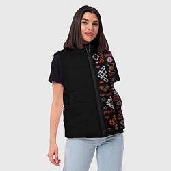 Женский жилет Славянские традиции и культура, цвет: 3D-черный — фото 2