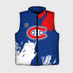 Женский жилет Монреаль Канадиенс - брызги краски, цвет: 3D-черный