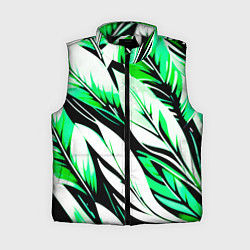 Женский жилет Крупные листья абстракция