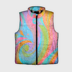 Женский жилет Абстракция - multicolored curves