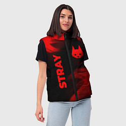 Женский жилет Stray - red gradient вертикально, цвет: 3D-черный — фото 2