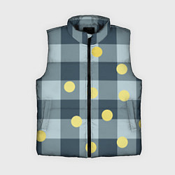 Женский жилет Синий деним и мимоза, цвет: 3D-черный