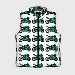 Женский жилет Motorcycle turquoise, цвет: 3D-черный
