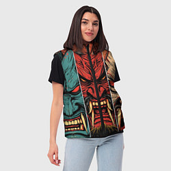 Женский жилет Demons Oni - neuroart, цвет: 3D-черный — фото 2