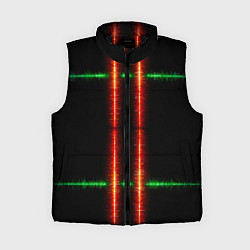 Женский жилет Color black green red lines