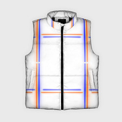 Женский жилет Neon white orange light blue, цвет: 3D-черный