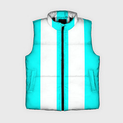 Женский жилет Color light blue white lines