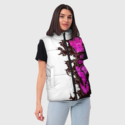 Женский жилет Your demon neon sexy anime girl cyberpunk tattoo, цвет: 3D-черный — фото 2