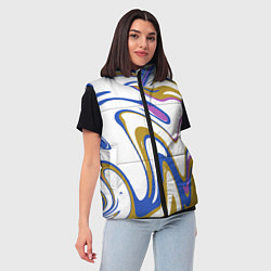 Женский жилет Цветные вихри, цвет: 3D-черный — фото 2