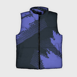 Женский жилет Абстрактная текстура в синем, цвет: 3D-черный