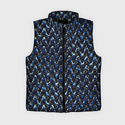 Женский жилет Тёмно-синий волнистые полосы