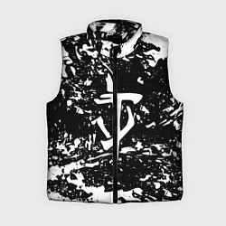 Женский жилет Doom краски белые штрихи, цвет: 3D-черный