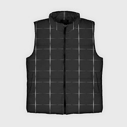 Женский жилет Color grey white lines, цвет: 3D-черный