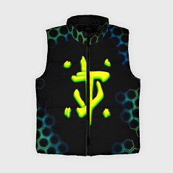 Женский жилет Doom соты кислотное лого, цвет: 3D-черный