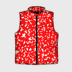 Женский жилет Красный яркий камуфляж, цвет: 3D-черный