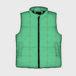 Женский жилет Color green stripes, цвет: 3D-черный